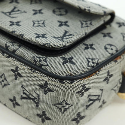 Louis Vuitton Juliette Crossbody Bag Mini Lin, BLUE, CANVAS, Shoulder bag
