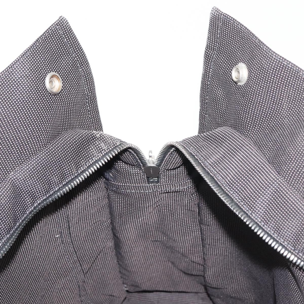 Hermes Fourre-tout Herline Canvas, Gray, Canvas, Tote Bag