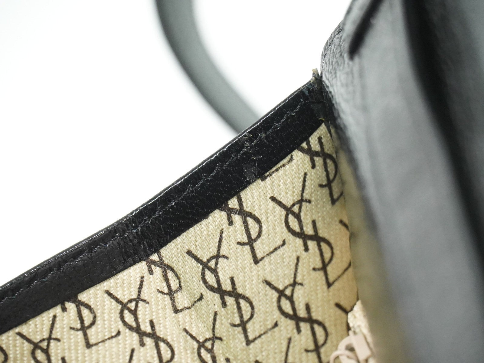 Saint Laurent Vintage Shoulder Bag Leather, BLACK, LEATHER, Shoulder bag