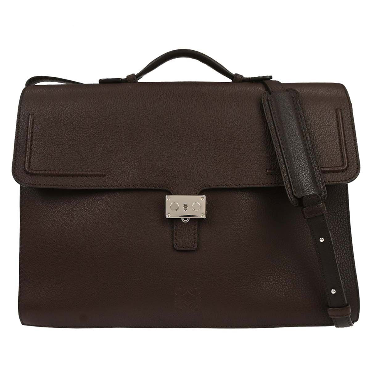Loewe Leather Briefcase Leather, BROWN, LEATHER, Briefcase
