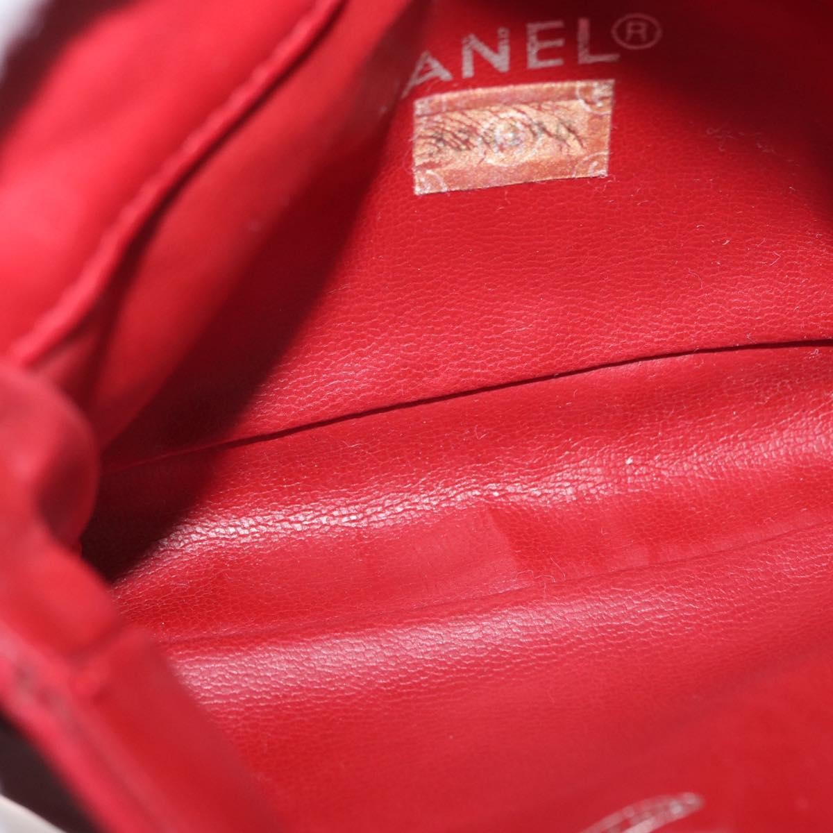 Chanel Vintage CC Flap Waist Bag Quilted Lambskin, Red, Leather, Clutch