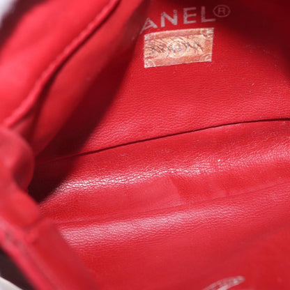 Chanel Vintage CC Flap Waist Bag Quilted Lambskin, Red, Leather, Clutch