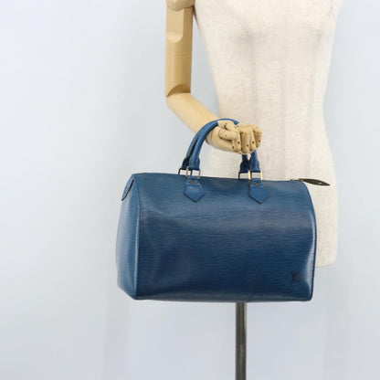 Louis Vuitton Speedy Handbag Epi Leather, BLUE, LEATHER, Handbag