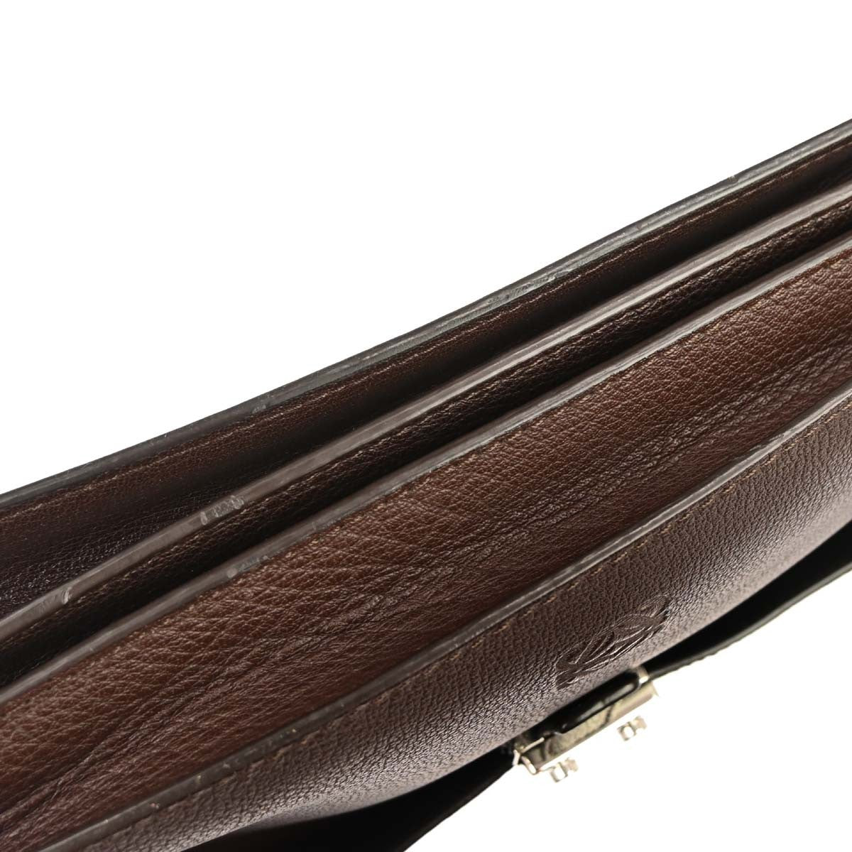 Loewe Leather Briefcase Leather, BROWN, LEATHER, Briefcase