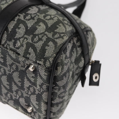 Christian Dior Vintage Trotter Zip Shoulder Bag Diorissimo Canvas, BLACK, CANVAS, Shoulder bag