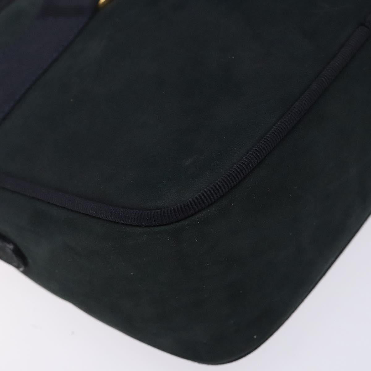 Salvatore Ferragamo Vala Shoulder Bag Suede, NAVY, SUEDE, Shoulder bag