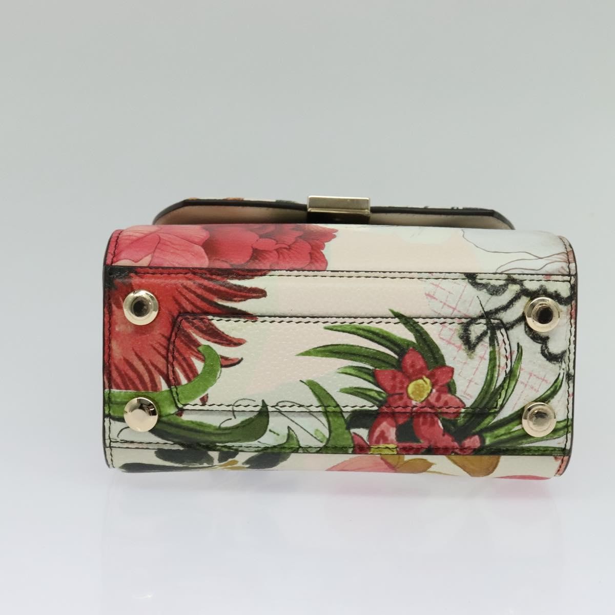 Salvatore Ferragamo Boxyz Top Handle Bag Printed Leather, PINK, LEATHER, Shoulder bag