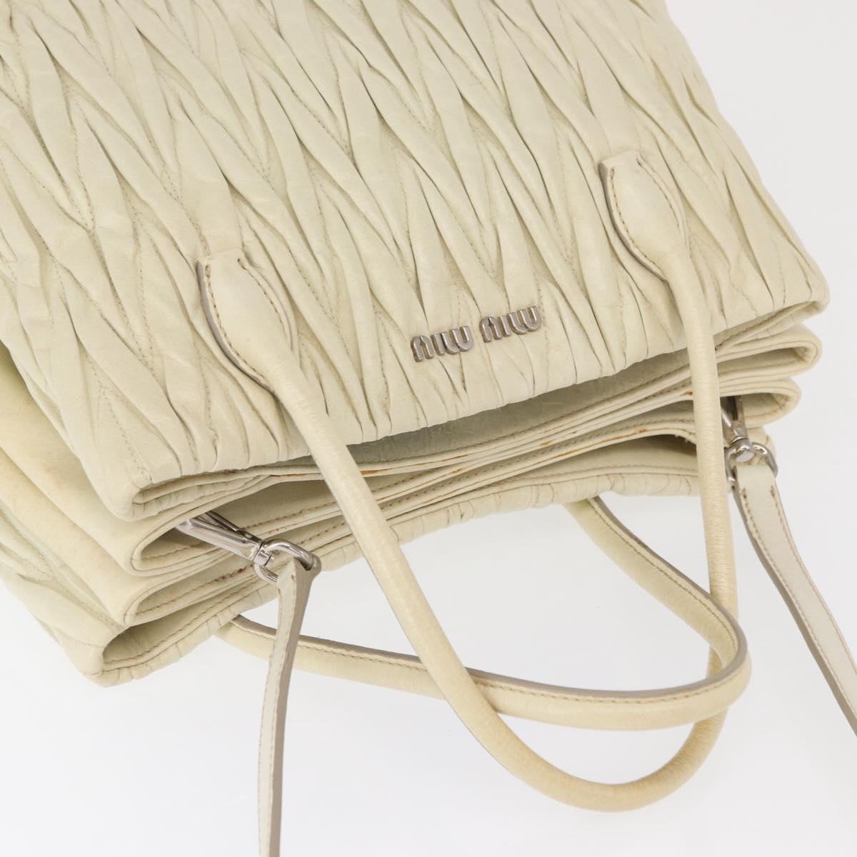 Miu Miu Vintage Tote bag Leather, BEIGE, LEATHER, Tote bag