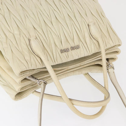 Miu Miu Vintage Tote bag Leather, BEIGE, LEATHER, Tote bag