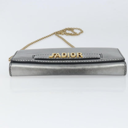 Christian Dior J'Adior Croisiere Chain Wallet Leather, SILVER, LEATHER, Clutche & pouche