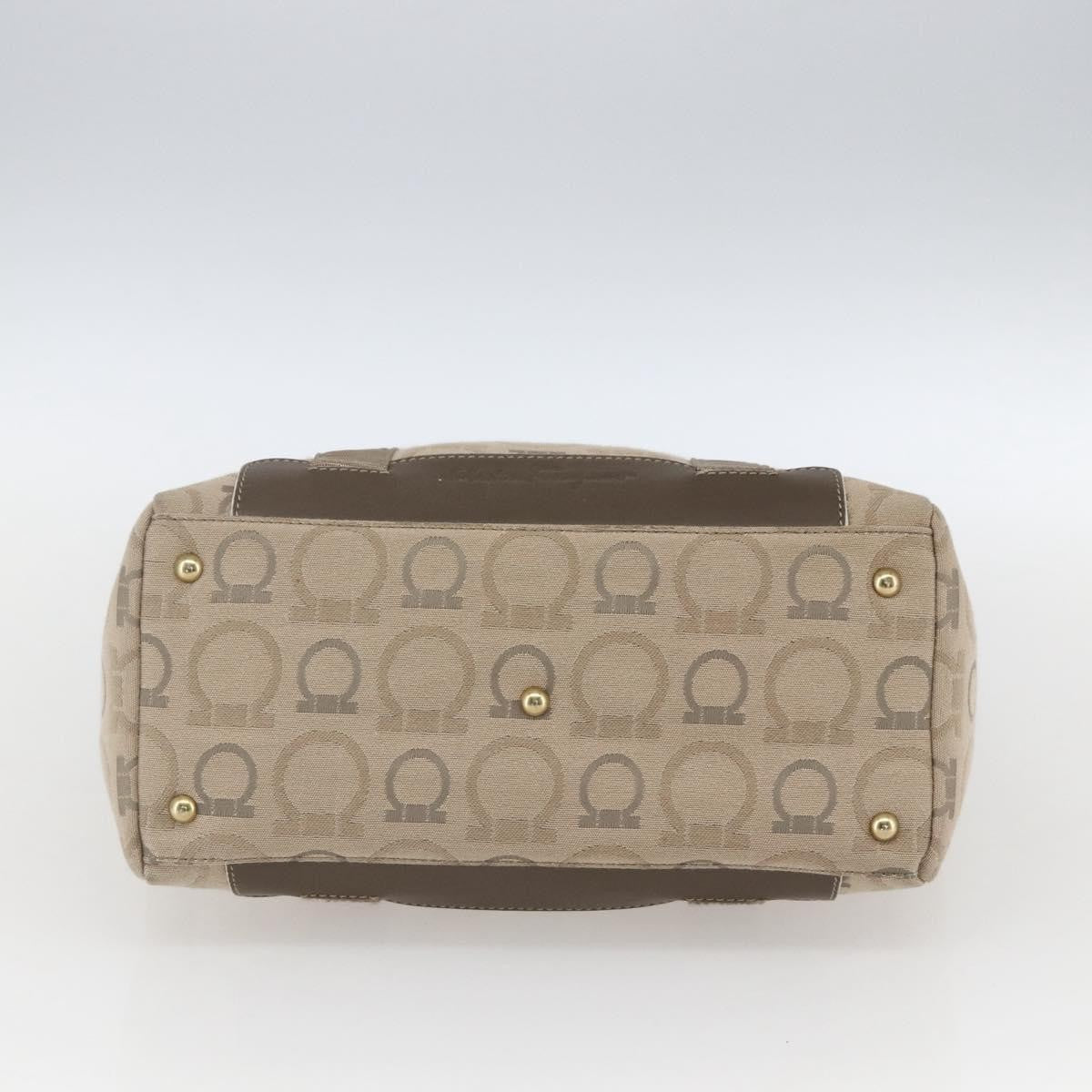 Salvatore Ferragamo Gancini Tote Gancini Canvas, BEIGE, CANVAS, Tote bag