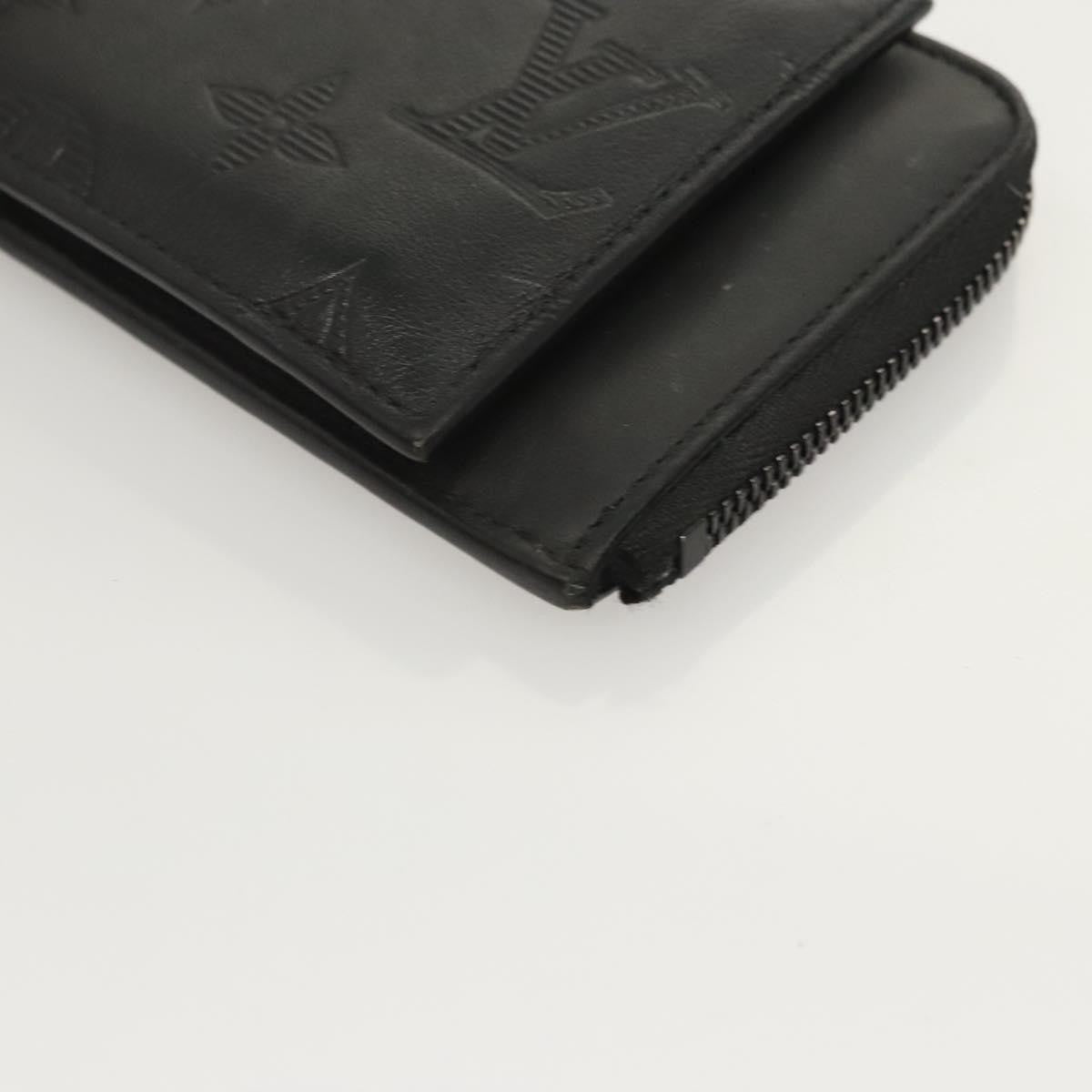 Louis Vuitton Hybrid Wallet Monogram Shadow Leather, Black, Leather, Wallet