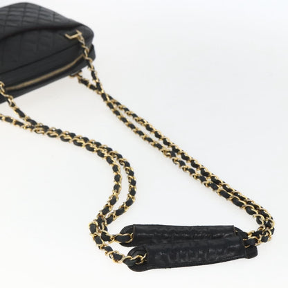 Chanel Vintage Camera Bag Quilted Leather, BLACK, LEATHER, Shoulder bag