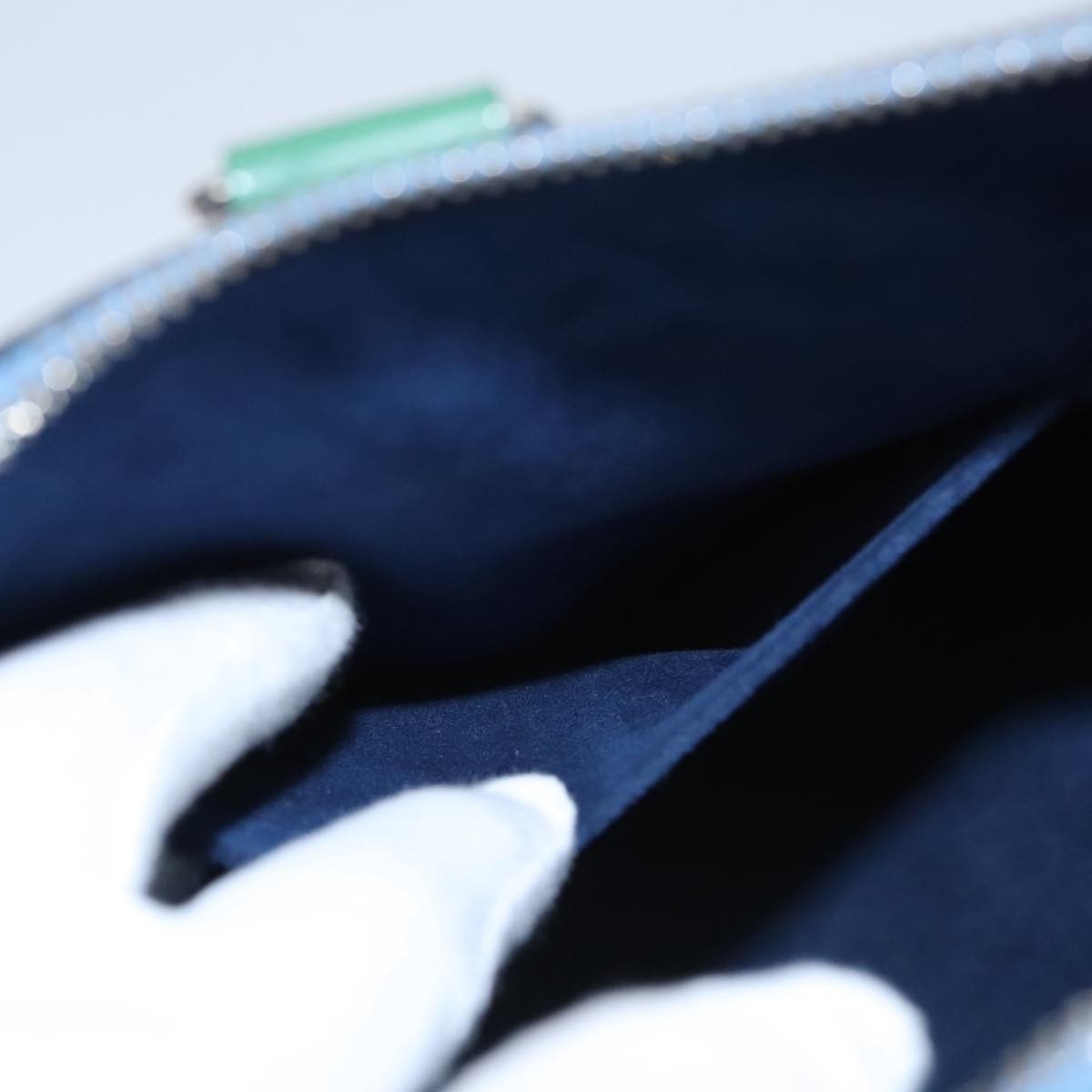 Louis Vuitton Alma Handbag Limited Edition Print Epi Leather, Blue, Leather, Handbag
