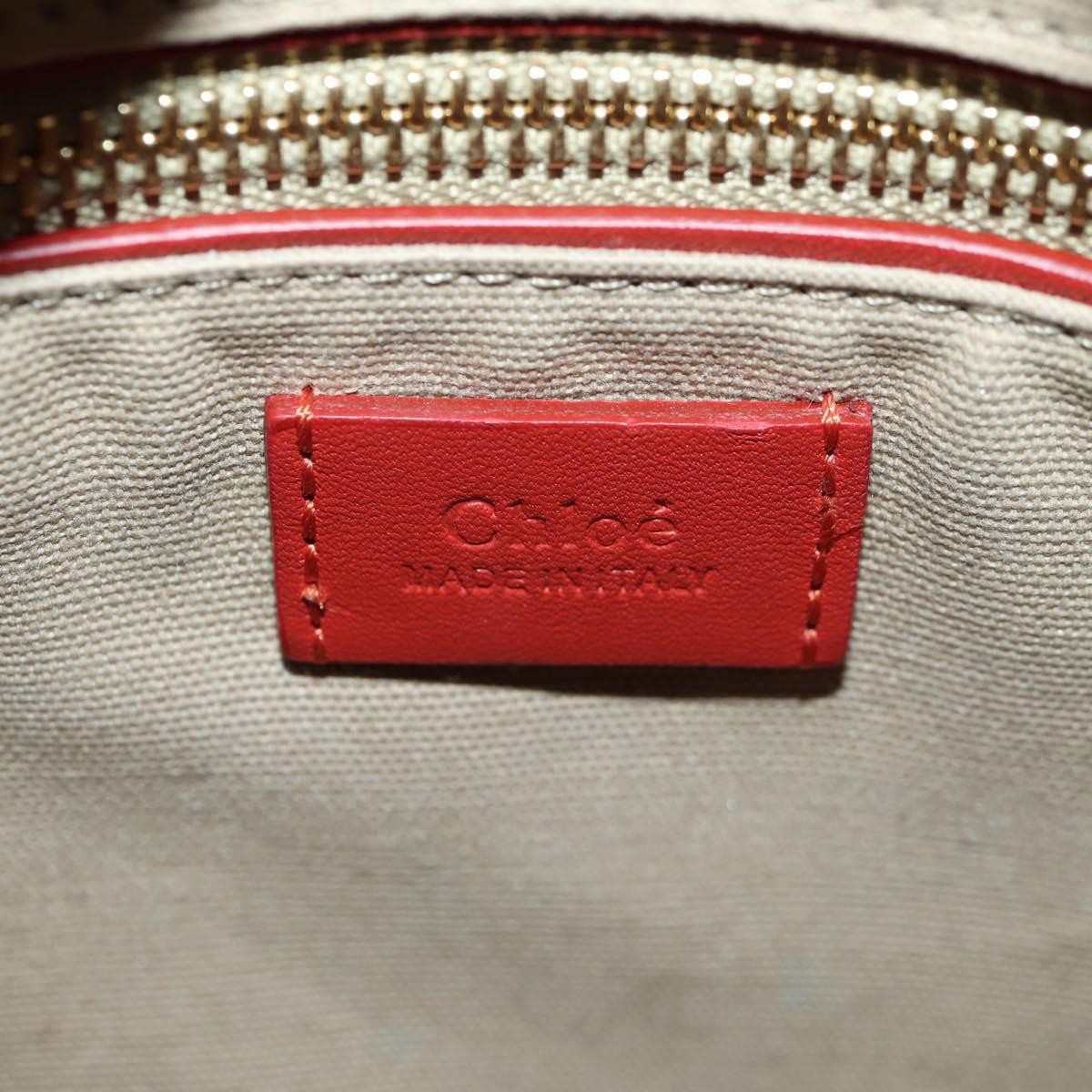 Chloe Roy Bucket Bag Leather, RED, LEATHER, Shoulder bag