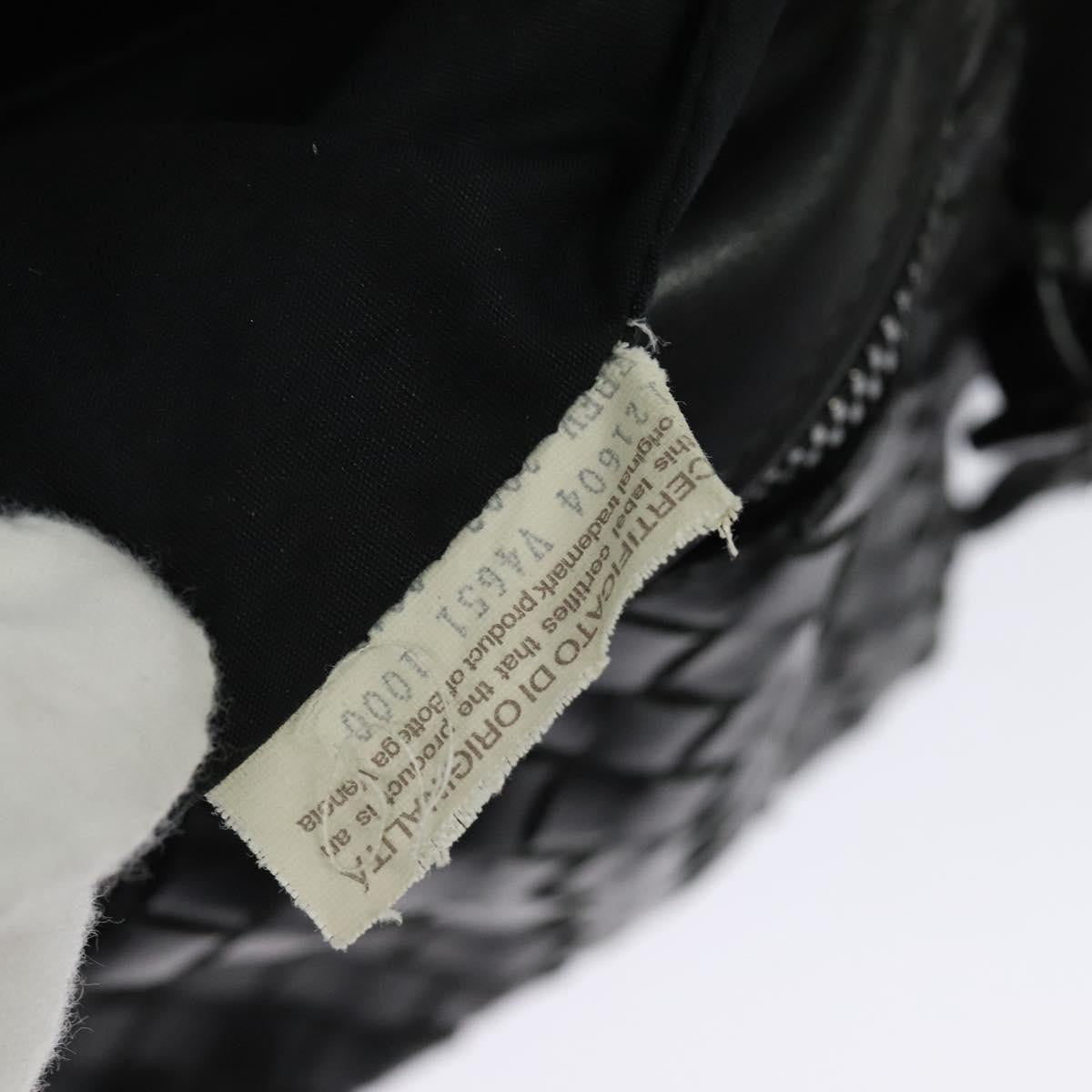 Bottega Veneta Utility Waist Bag Leather with Intrecciato, BLACK, LEATHER, Shoulder bag