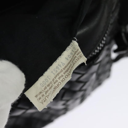 Bottega Veneta Utility Waist Bag Leather with Intrecciato, BLACK, LEATHER, Shoulder bag