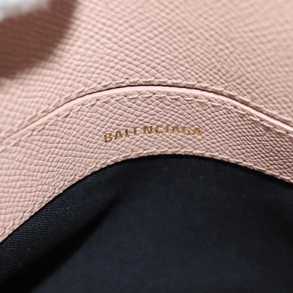 Balenciaga Logo Ville Bag Leather, PINK, LEATHER, Handbag