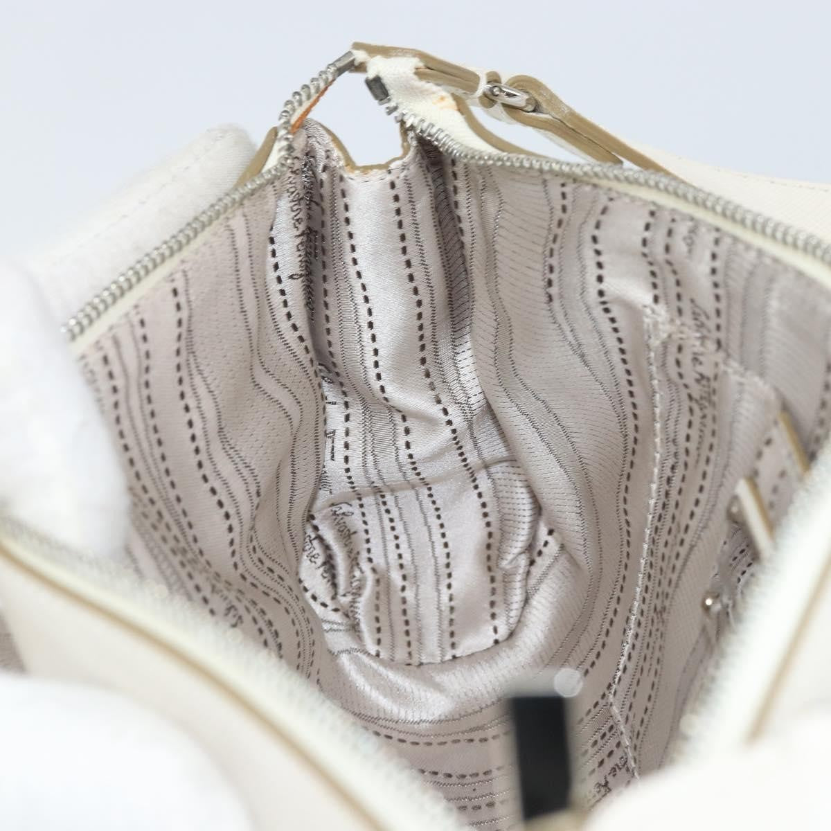 Salvatore Ferragamo Gancini Shoulder Bag Leather, WHITE, LEATHER, Shoulder bag