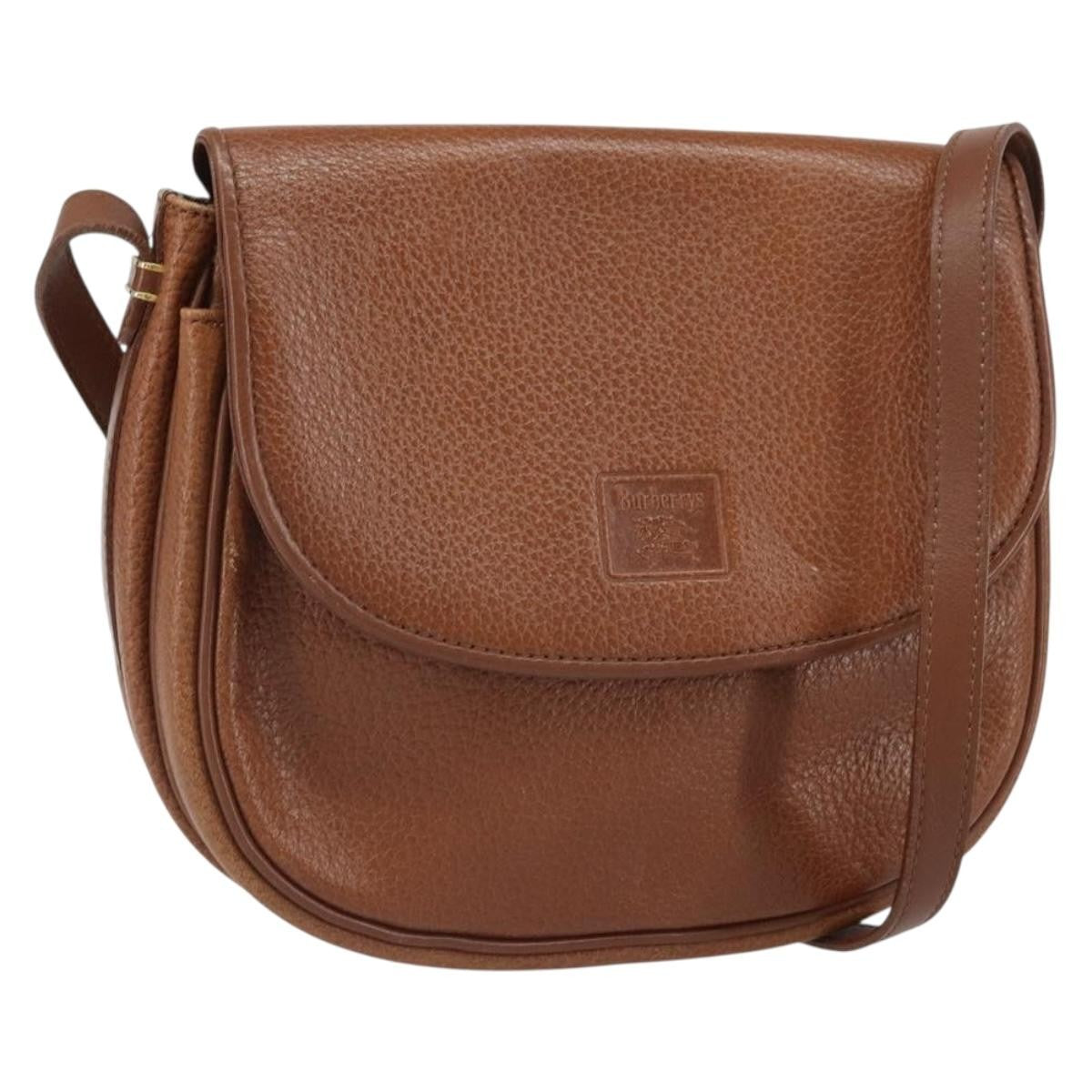 Burberry Vintage Shoulder Bag Leather, BROWN, LEATHER, Shoulder bag