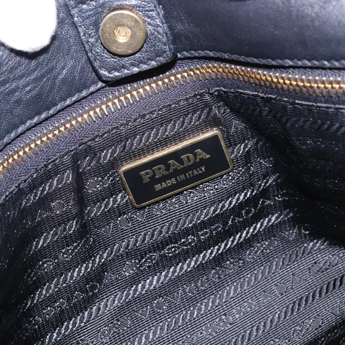 Prada Bow Tote Leather, BLACK, LEATHER, Handbag