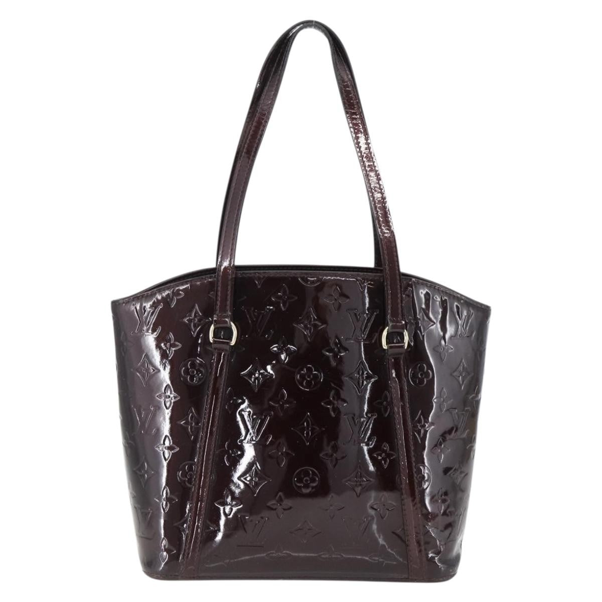 Louis Vuitton Avalon Handbag Monogram Vernis, PURPLE, PATENT_LEATHER, Tote bag