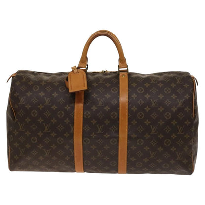 Louis Vuitton Keepall Bag Monogram Canvas, BROWN, CANVAS, Travel bag