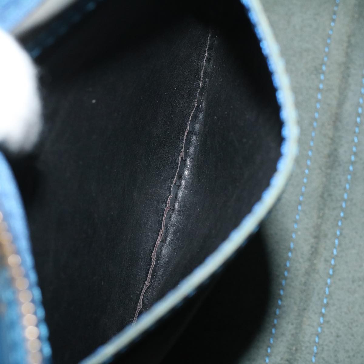 Louis Vuitton Speedy Handbag Epi Leather, BLUE, LEATHER, Handbag