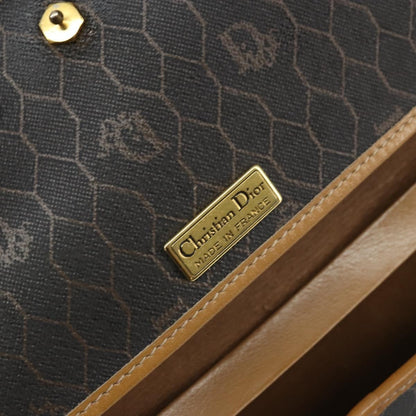 Christian Dior Vintage Honeycomb chain Canvas, BLACK, CANVAS, Shoulder bag