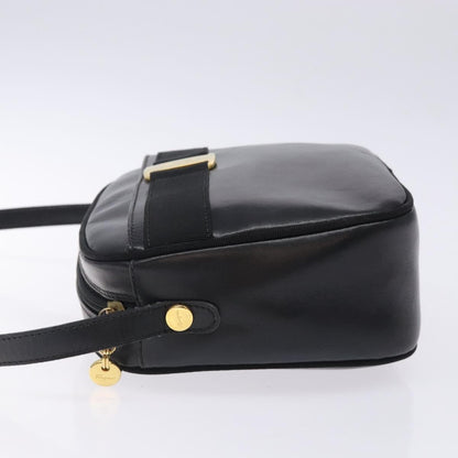 Salvatore Ferragamo Vala Shoulder Bag Leather, BLACK, LEATHER, Shoulder bag