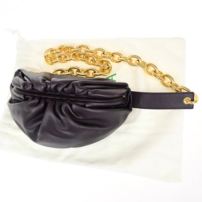Bottega Veneta The Chain Pouch Leather, Burgundy, Leather, Clutch