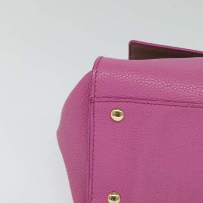 Salvatore Ferragamo Sofia Satchel Leather, PINK, LEATHER, Handbag