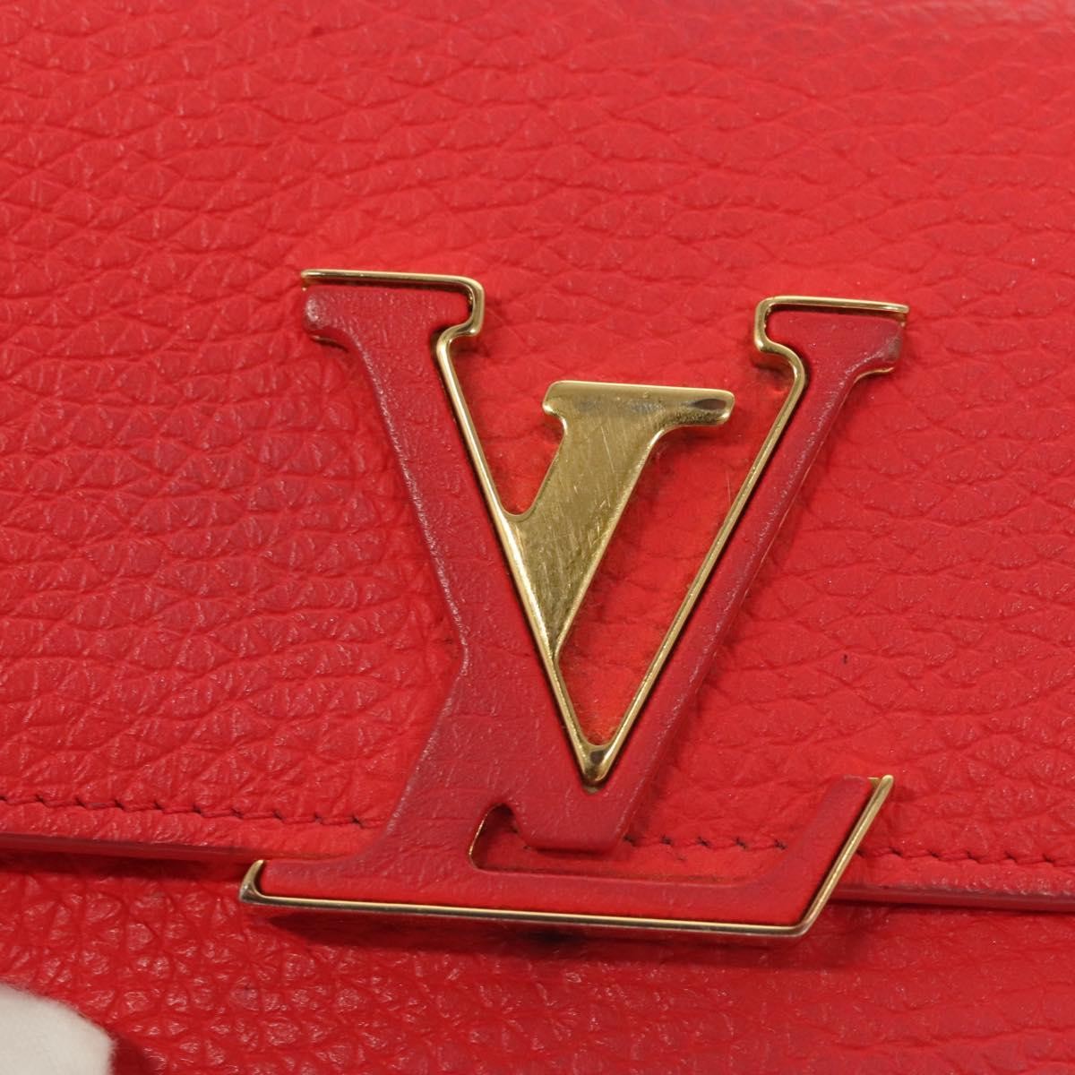 Louis Vuitton Capucines Long Wallet Leather, RED, LEATHER, Wallets