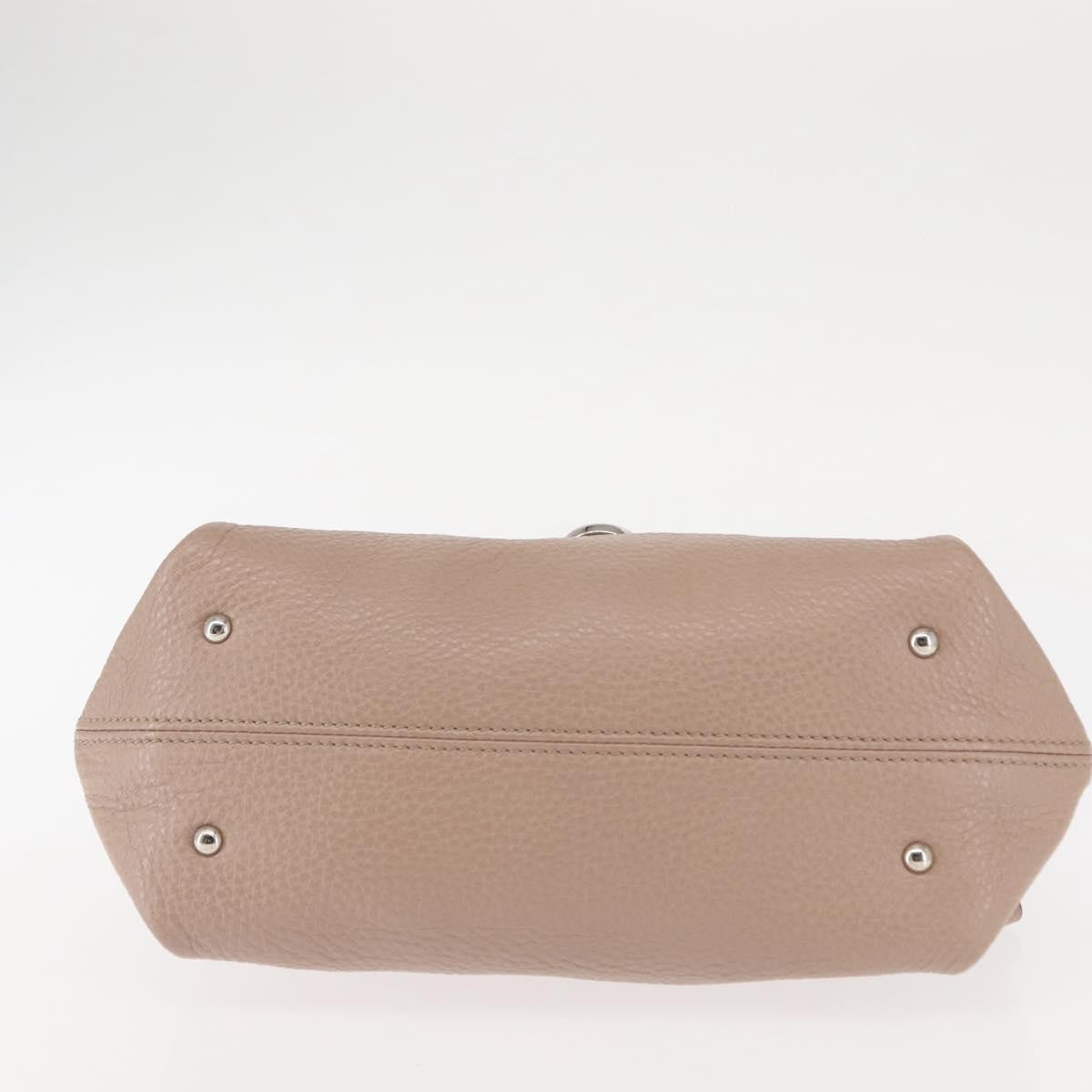 Salvatore Ferragamo Sofia Satchel Leather, BEIGE, LEATHER, Handbag