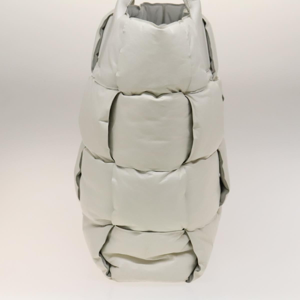 Bottega Veneta Squash Tote Padded Maxi Intrecciato Leather, WHITE, LEATHER, Tote bag