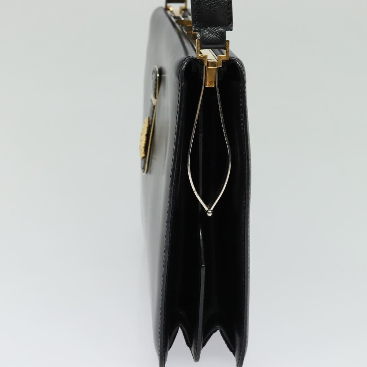 Celine Shoulder Bag Leather, BLACK, LEATHER, Shoulder bag