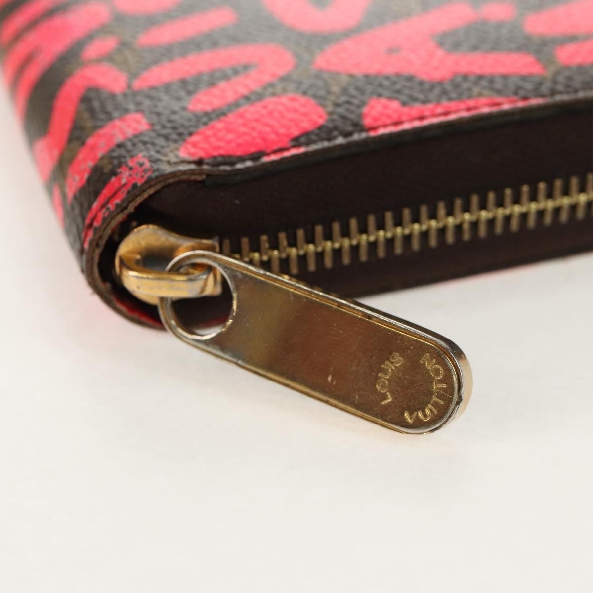 Louis Vuitton Zippy Wallet NM Monogram Graffiti, PINK, CANVAS, Wallets