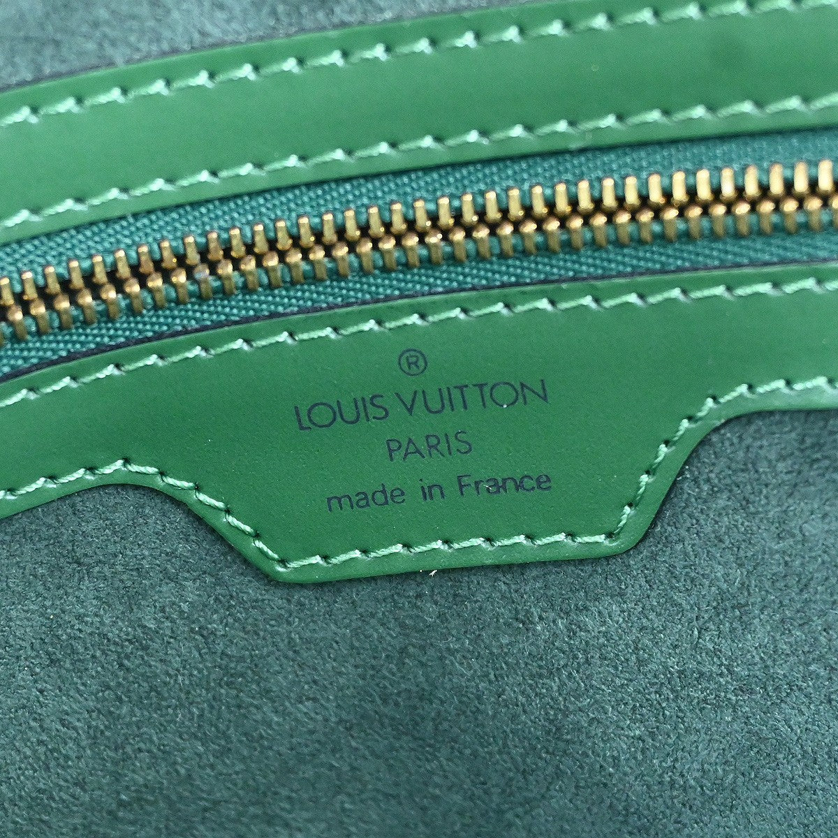 Louis Vuitton Lussac Handbag Epi Leather, GREEN, LEATHER, Shoulder bag