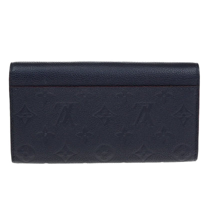 Louis Vuitton Sarah Wallet NM Monogram Empreinte Leather, NAVY, LEATHER, Wallets