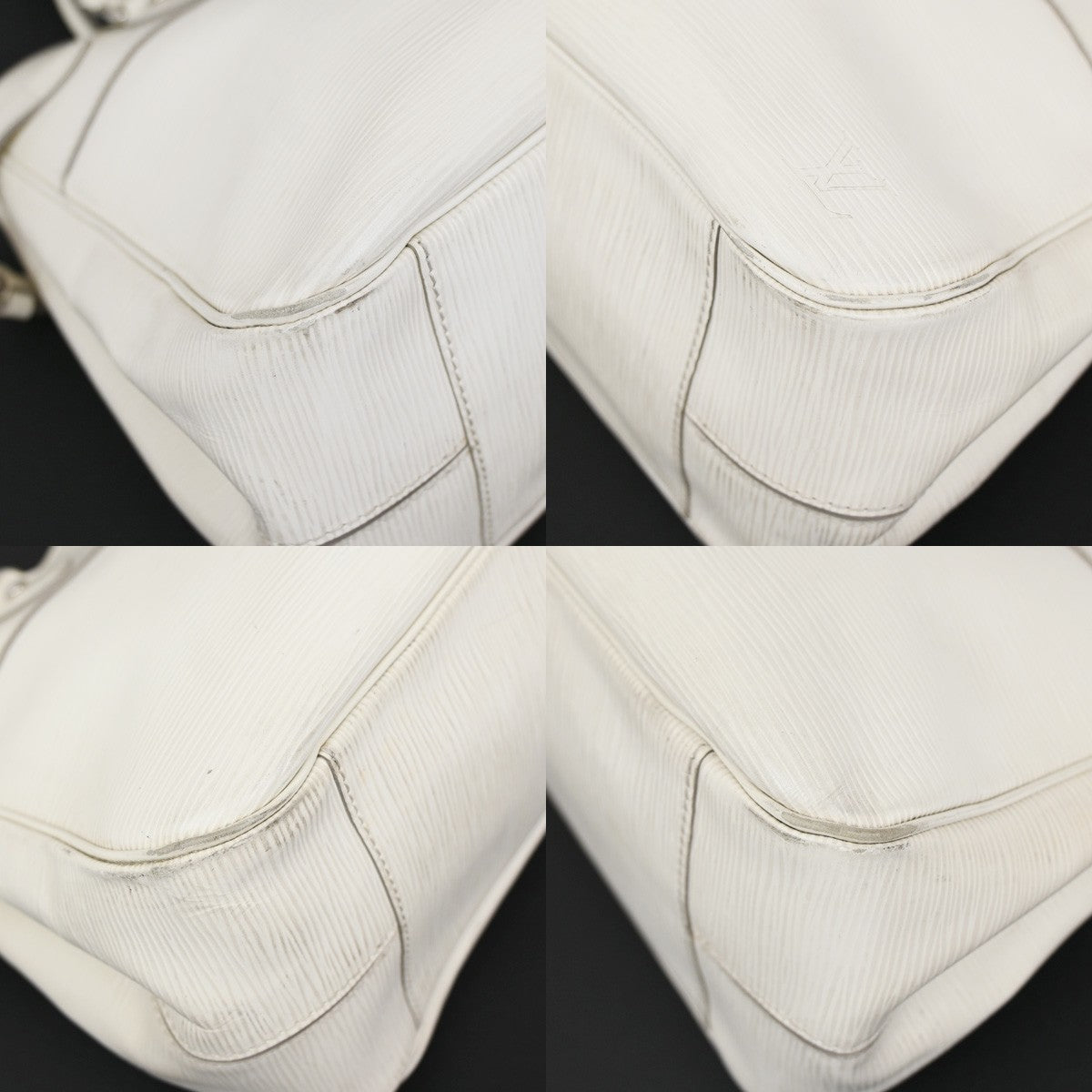 Louis Vuitton Passy Tote Epi Leather, WHITE, LEATHER, Tote bag