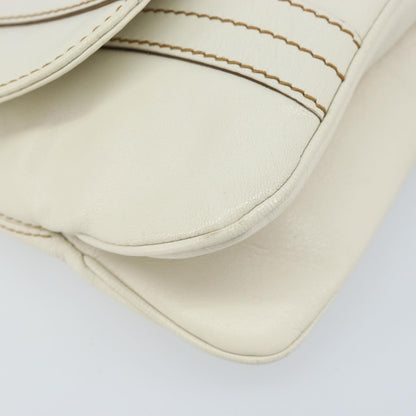 Gucci Vintage Handbag Leather, WHITE, LEATHER, Handbag