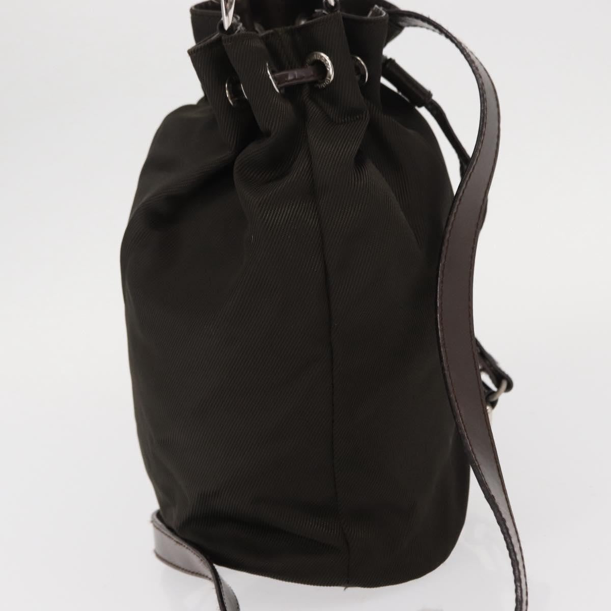 Gucci Vintage Bamboo Sling Backpack Nylon, KHAKI, NYLON, Backpack