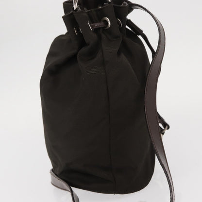 Gucci Vintage Bamboo Sling Backpack Nylon, KHAKI, NYLON, Backpack