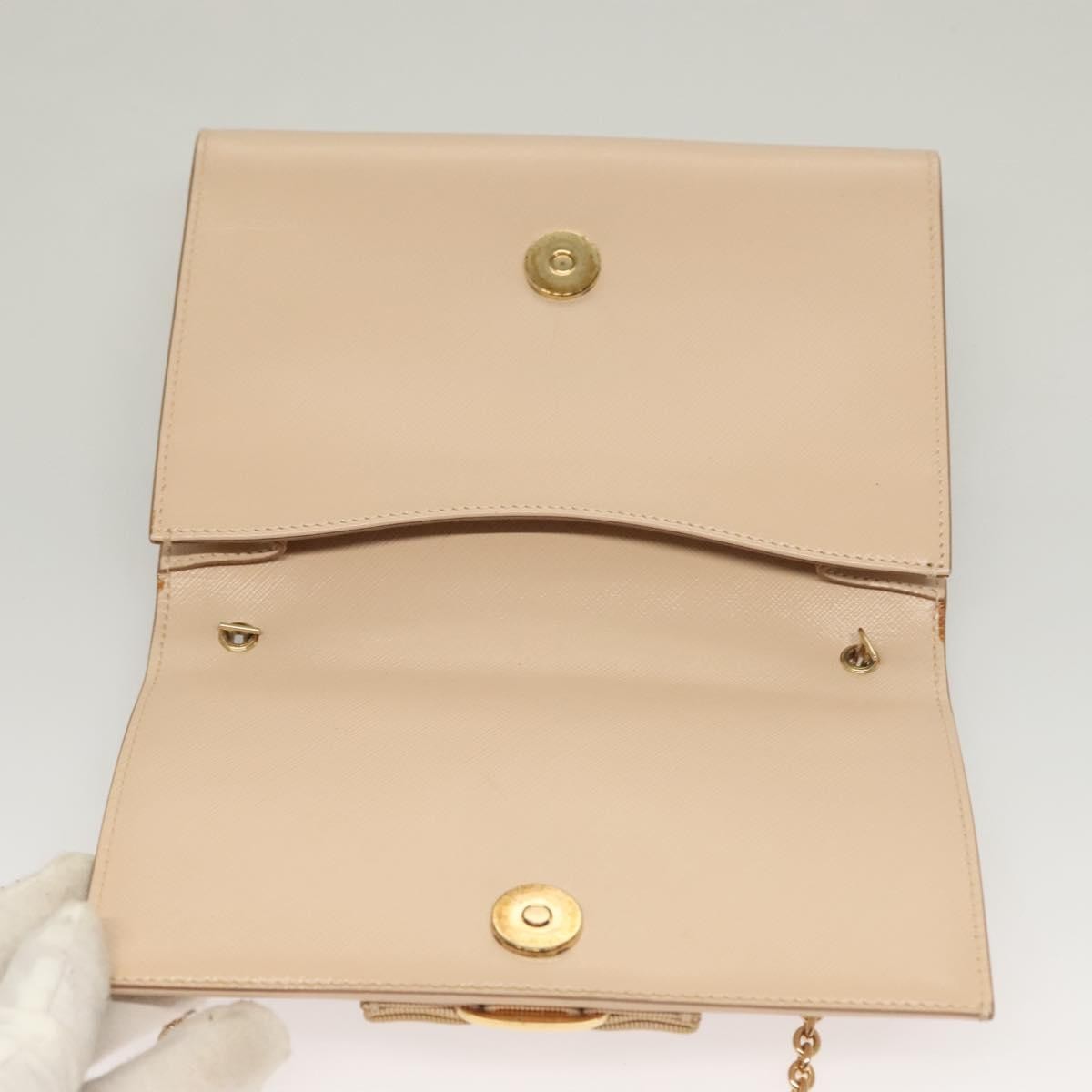 Salvatore Ferragamo Ginny Crossbody Bag Leather, BEIGE, LEATHER, Shoulder bag