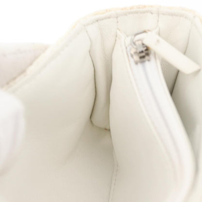 Chanel Vintage Clutch Tweed, White, Tweed, Clutch