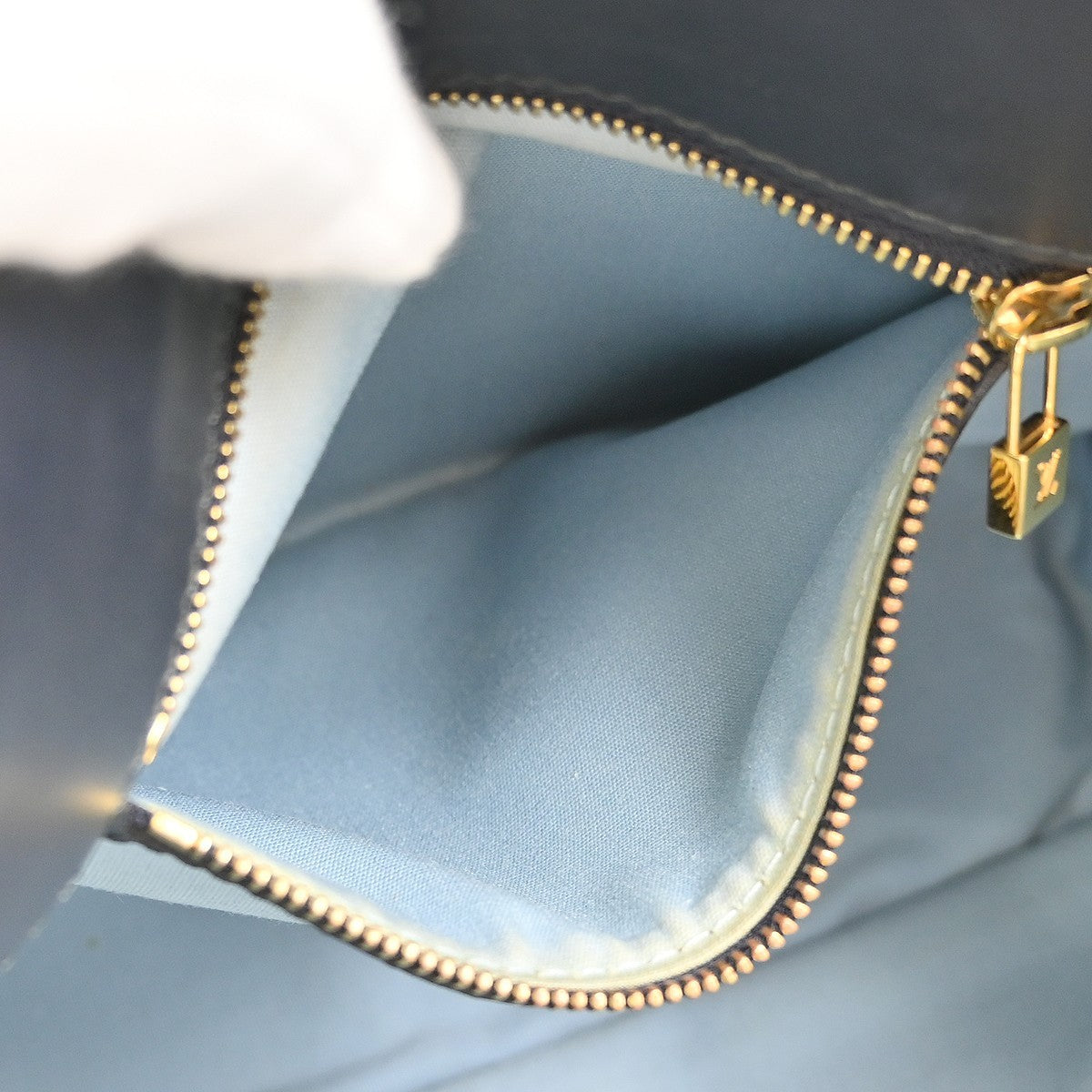 Louis Vuitton Kathleen Tote Mini Lin, Blue, Canvas, Handbag