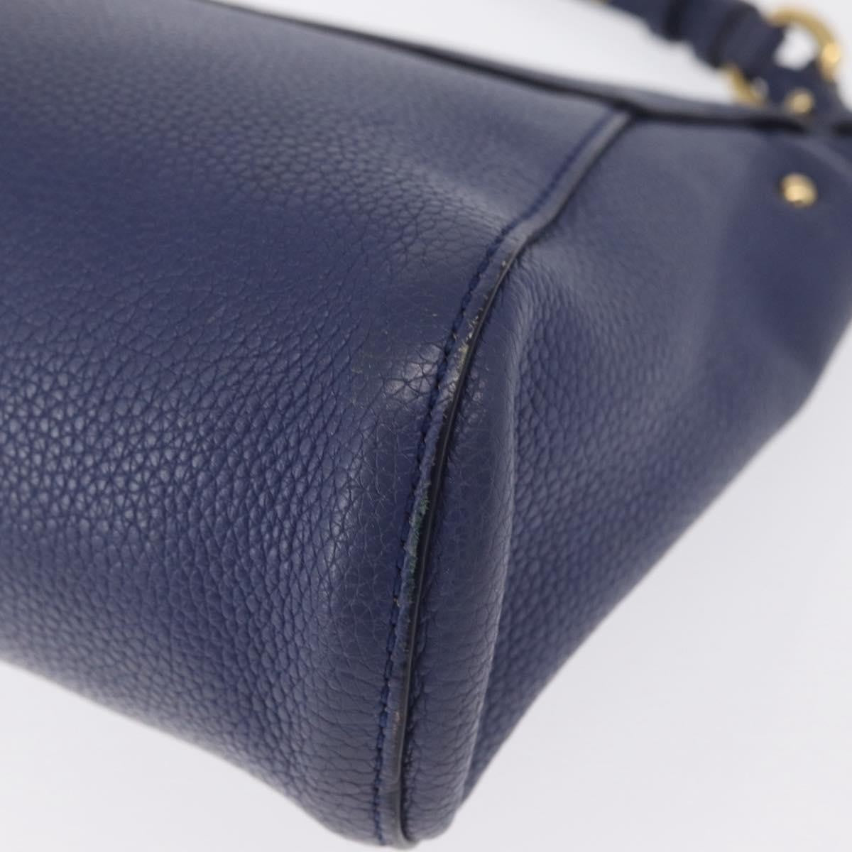 Salvatore Ferragamo Abbey Shoulder Bag Leather, NAVY, LEATHER, Shoulder bag