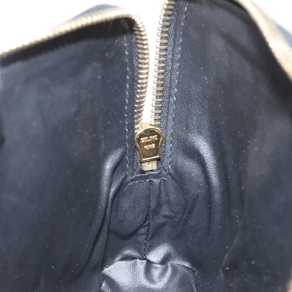 Celine Macadam Pochette Canvas and Leather, BLACK, CANVAS, Clutche & pouche