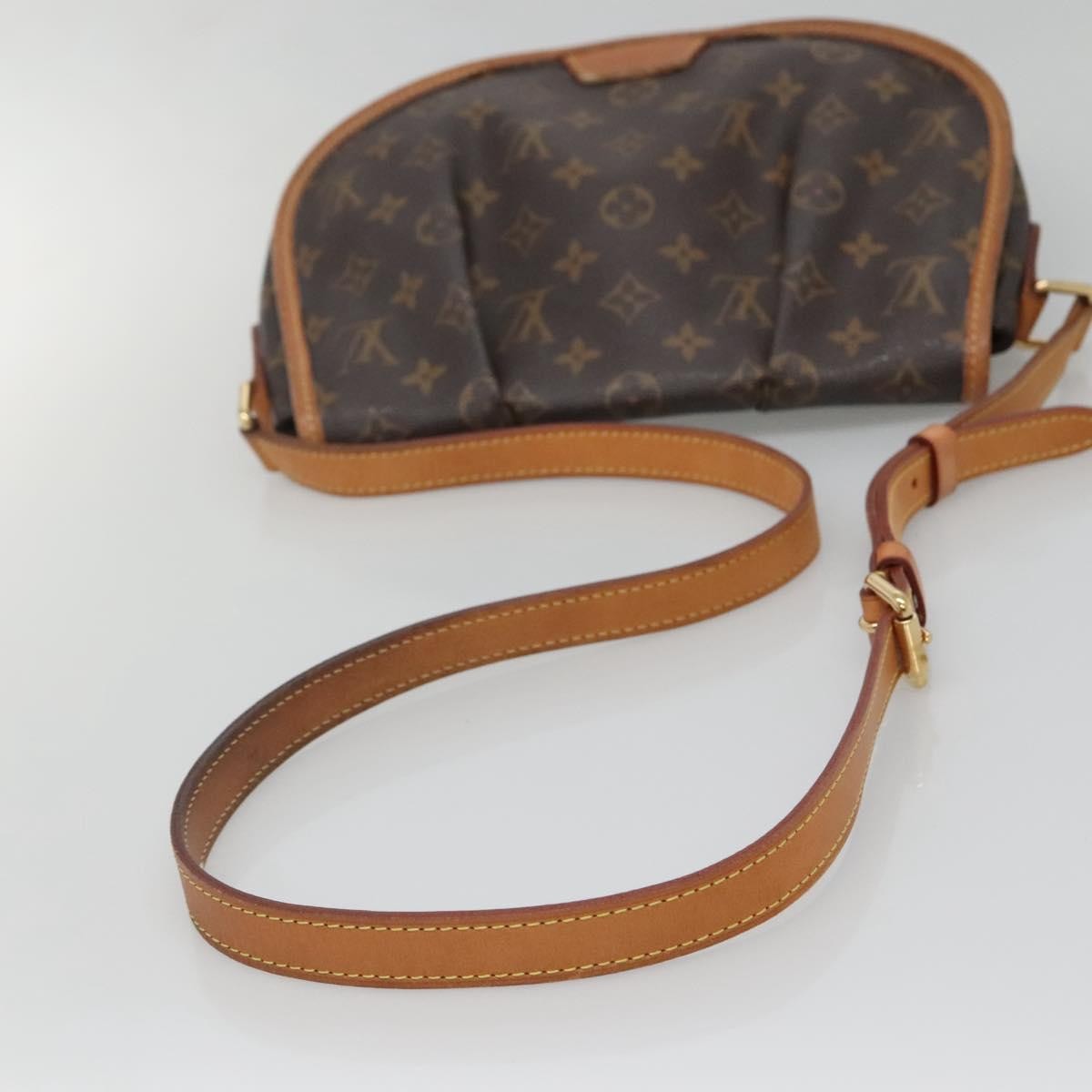 Louis Vuitton Menilmontant Handbag Monogram Canvas, BROWN, CANVAS, Shoulder bag