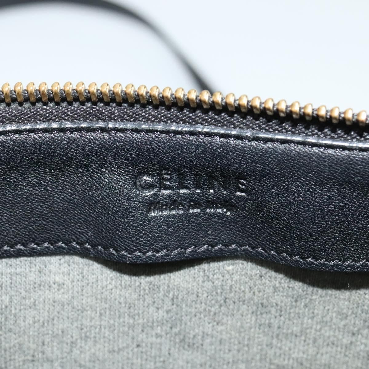 Celine Trio Crossbody Bag Leather, BLACK, LEATHER, Crossbody bag